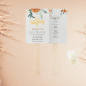 Getextureerde Boho Pampas Gras Trouwprogramma Hand Handwaaier