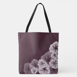 Getextureerde Bourgogne met bloemen Tote Bag