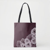 Getextureerde Bourgogne met bloemen Tote Bag (Voorkant)