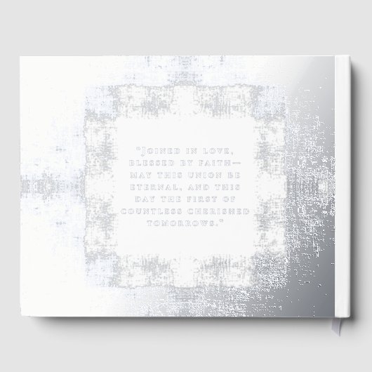 Getextureerde bruiloft Folie gastenboek Elegant ga (Achterkant)