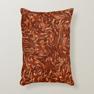 Getextureerde bruine terracotta accent kussen