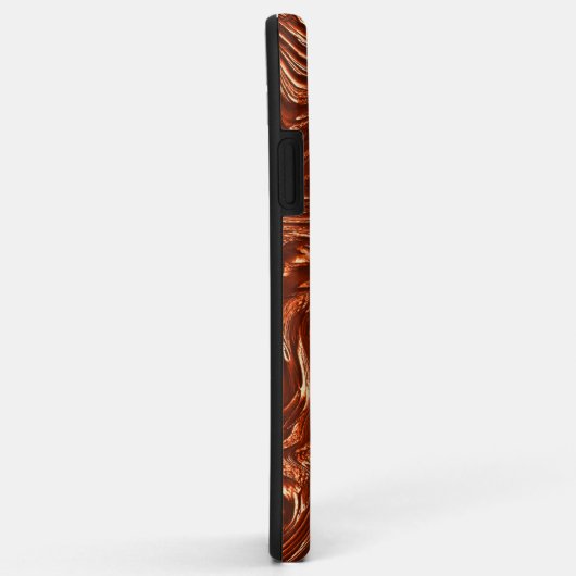 Getextureerde bruine terracotta Case-Mate iPhone case (Achterkant/rechts)