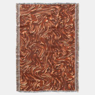 Getextureerde bruine terracotta deken