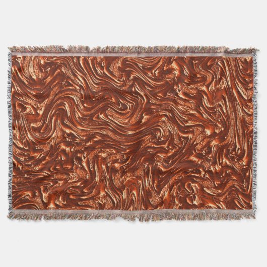 Getextureerde bruine terracotta deken (Voorkant)