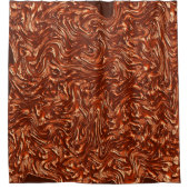 Getextureerde bruine terracotta douchegordijn (Voorkant)