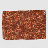 Getextureerde bruine terracotta golfhanddoek (Horizontaal)