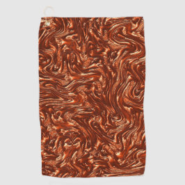 Getextureerde bruine terracotta golfhanddoek