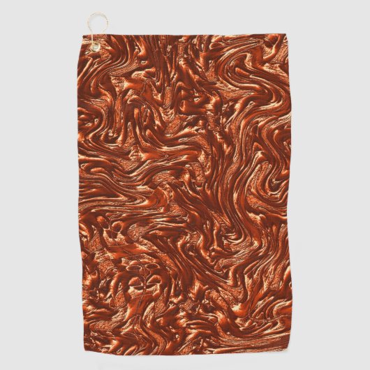 Getextureerde bruine terracotta golfhanddoek (Voorkant)