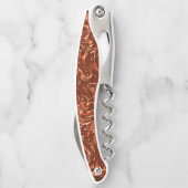 Getextureerde bruine terracotta kurkentrekker (Achterkant)