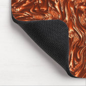 Getextureerde bruine terracotta muismat (Hoek)