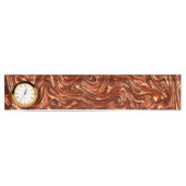 Getextureerde bruine terracotta naambordje (Voorkant)