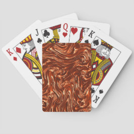 Getextureerde bruine terracotta pokerkaarten