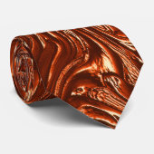 Getextureerde bruine terracotta stropdas (Opgerold)