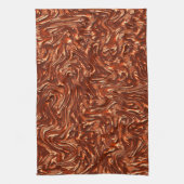 Getextureerde bruine terracotta theedoek (Verticaal)