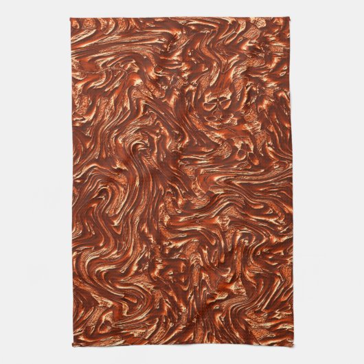 Getextureerde bruine terracotta theedoek (Verticaal)