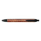 Getextureerde bruine terracotta zwarte inkt pen (Achterkant)