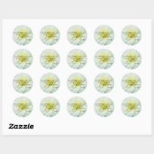 Getextureerde chrysant psalm 118:24 ronde sticker (Vel)