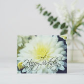 Getextureerde Chrysanthemum Happy Birthday Briefkaart (Staand voorkant)