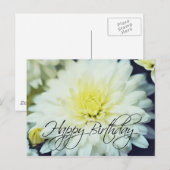 Getextureerde Chrysanthemum Happy Birthday Briefkaart (Voorkant / Achterkant)