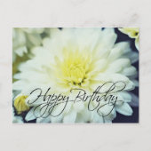 Getextureerde Chrysanthemum Happy Birthday Briefkaart (Voorkant)