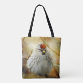 Getextureerde Common Redpoll Songbird Canvas tas (Achterkant)
