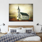 Getextureerde Country Church Canvas Afdruk (Insitu (Slaapkamer))