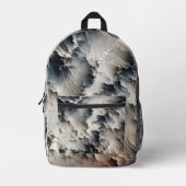 Getextureerde Crackle Hedendaags Abstract Bedrukte Rugzak (Voorkant)