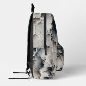 Getextureerde Crackle Hedendaags Abstract Bedrukte Rugzak (Links)