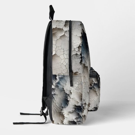 Getextureerde Crackle Hedendaags Abstract Bedrukte Rugzak (Links)