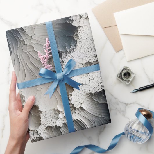 Getextureerde Crackle Hedendaags Abstract Cadeaupapier (Geschenken)