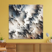 Getextureerde Crackle Hedendaags Abstract Canvas Afdruk (Insitu (Woonkamer))