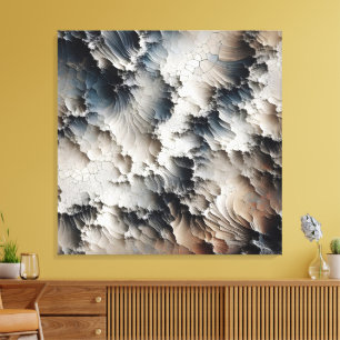 Getextureerde Crackle Hedendaags Abstract Canvas Afdruk