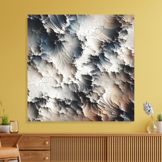 Getextureerde Crackle Hedendaags Abstract Canvas Afdruk (Insitu (Woonkamer))