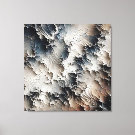 Getextureerde Crackle Hedendaags Abstract Canvas Afdruk (Voorkant)