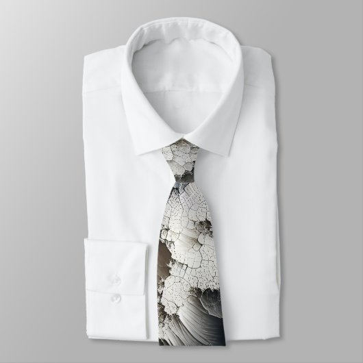 Getextureerde Crackle Hedendaags Abstract Stropdas (Gebonden)