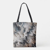 Getextureerde Crackle Hedendaags Abstract Tote Bag (Achterkant)