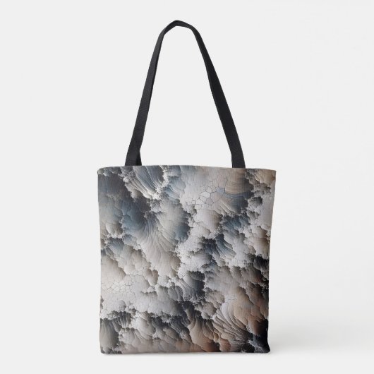 Getextureerde Crackle Hedendaags Abstract Tote Bag (Achterkant)