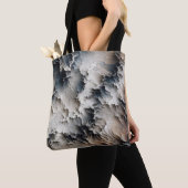 Getextureerde Crackle Hedendaags Abstract Tote Bag (Dichtbij)