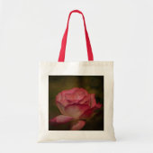Getextureerde dieproze roze Canvas tas (Voorkant)