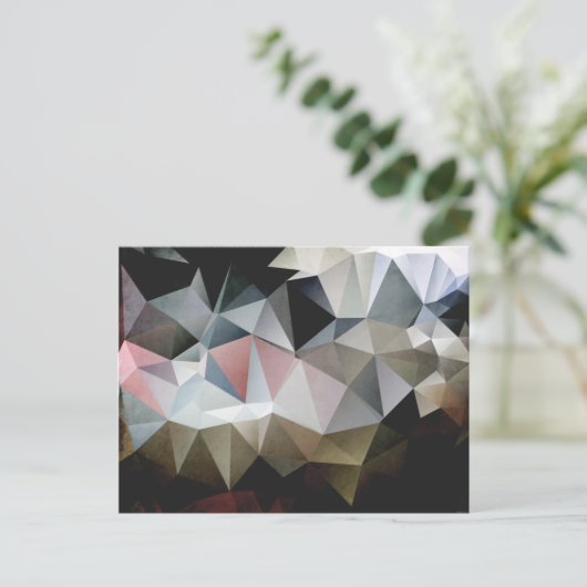 Getextureerde driehoeken briefkaart (Staand voorkant)