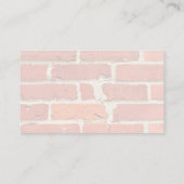 Getextureerde en gekrukte rode bakmuur visitekaartje (Achterkant)