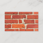 Getextureerde en gekrukte rode bakmuur visitekaartje (Voorkant)