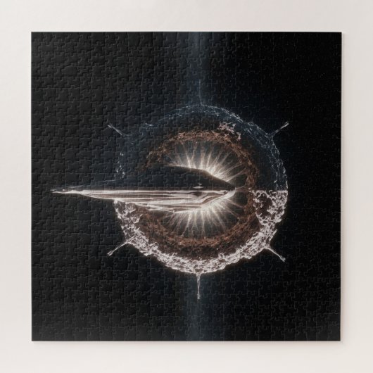 Getextureerde entiteit in de diepe donkere buitenr legpuzzel (Horizontaal)