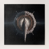 Getextureerde entiteit in de diepe donkere buitenr legpuzzel (Verticaal)