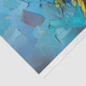 Getextureerde Floral Whimsical Koe schilderij Deco Tissuepapier (Detail)