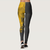 Getextureerde Gele Legging - Unieke Achtergrond (Achterkant)