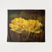 Getextureerde gele roos wandtapijt wandkleed (Voorkant (horizontaal))