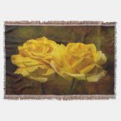 Getextureerde gele rozen Throw Blanket Deken (Voorkant)