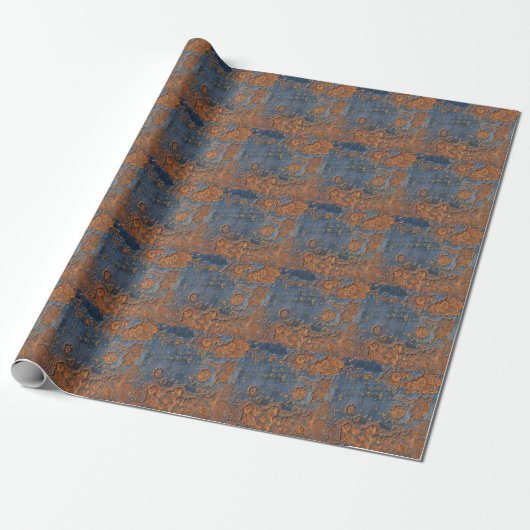 Getextureerde geroest metalen achtergrond. cadeaupapier (Uitgerold)