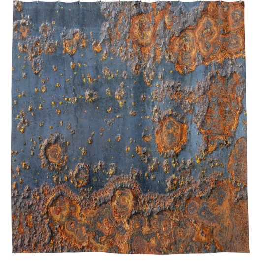 Getextureerde geroest metalen achtergrond. douchegordijn (Voorkant)